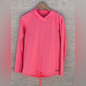 Under Armour Women's Drawstring Hem Hoodie Pullover - Coral Pink - XS